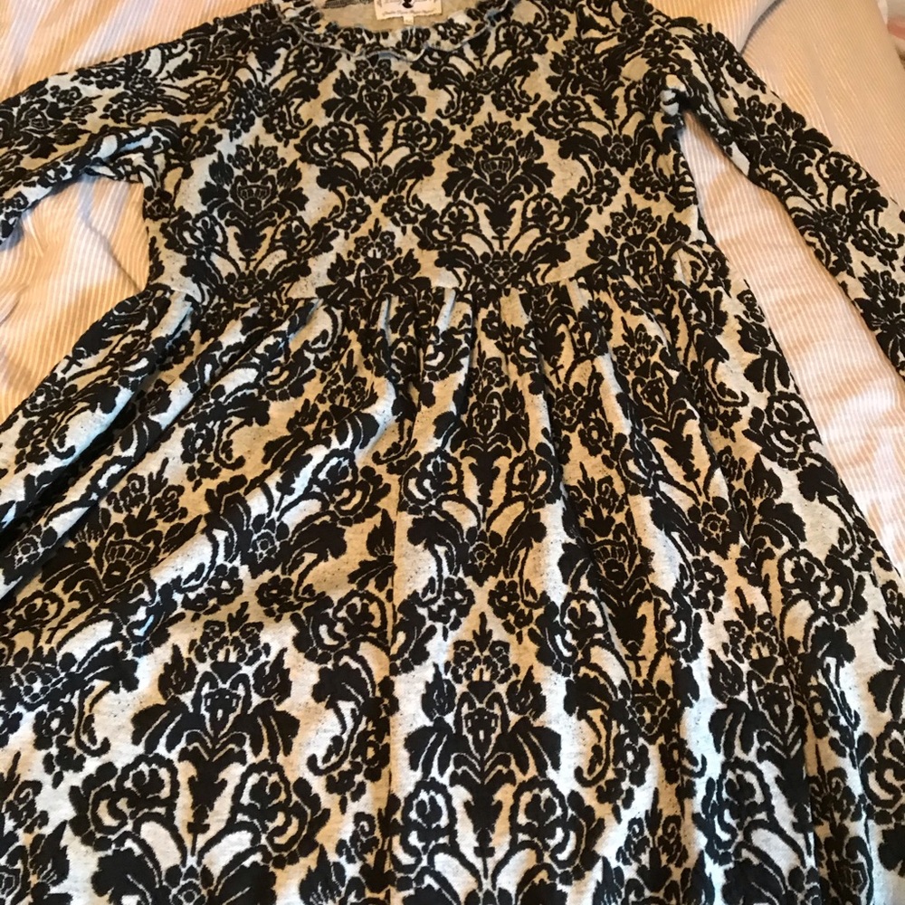 Plus size damask sweater dress dainty jewells